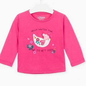 Pink Long Sleeve Kids Tee